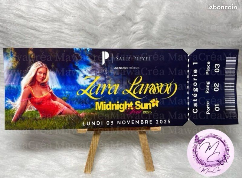 Ticket souvenir Zara Larsson (image 1)