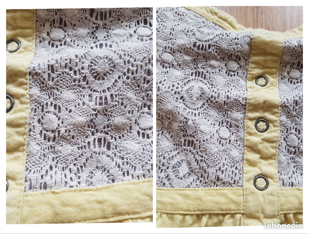 Top à bretelles dentelles empire peplum dos nus sans manches (image 7)