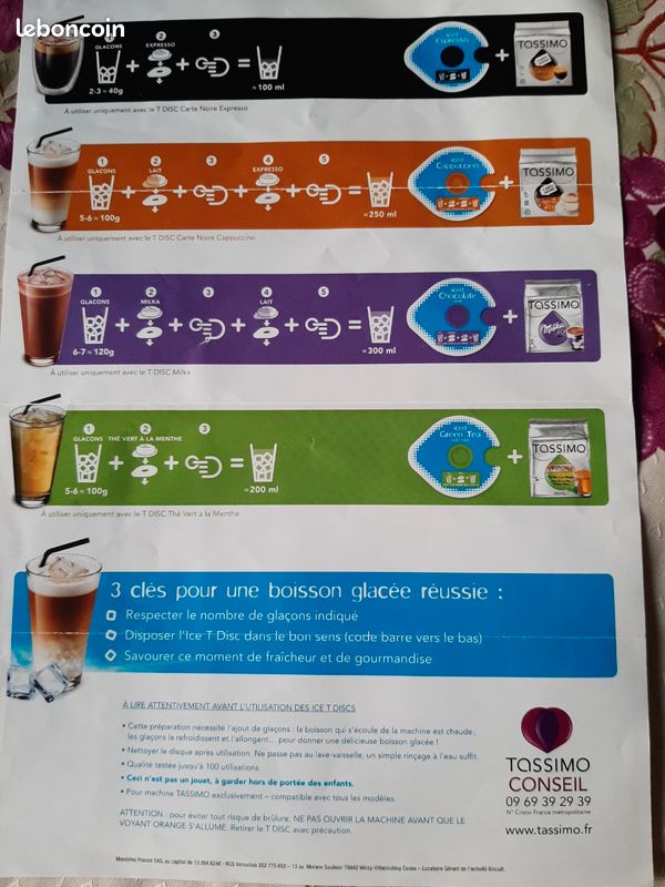 4 Disques tassimo neufs pour boissons glacées (image 2)