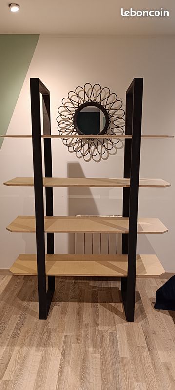 Meuble étagère bois et métal (image 1)