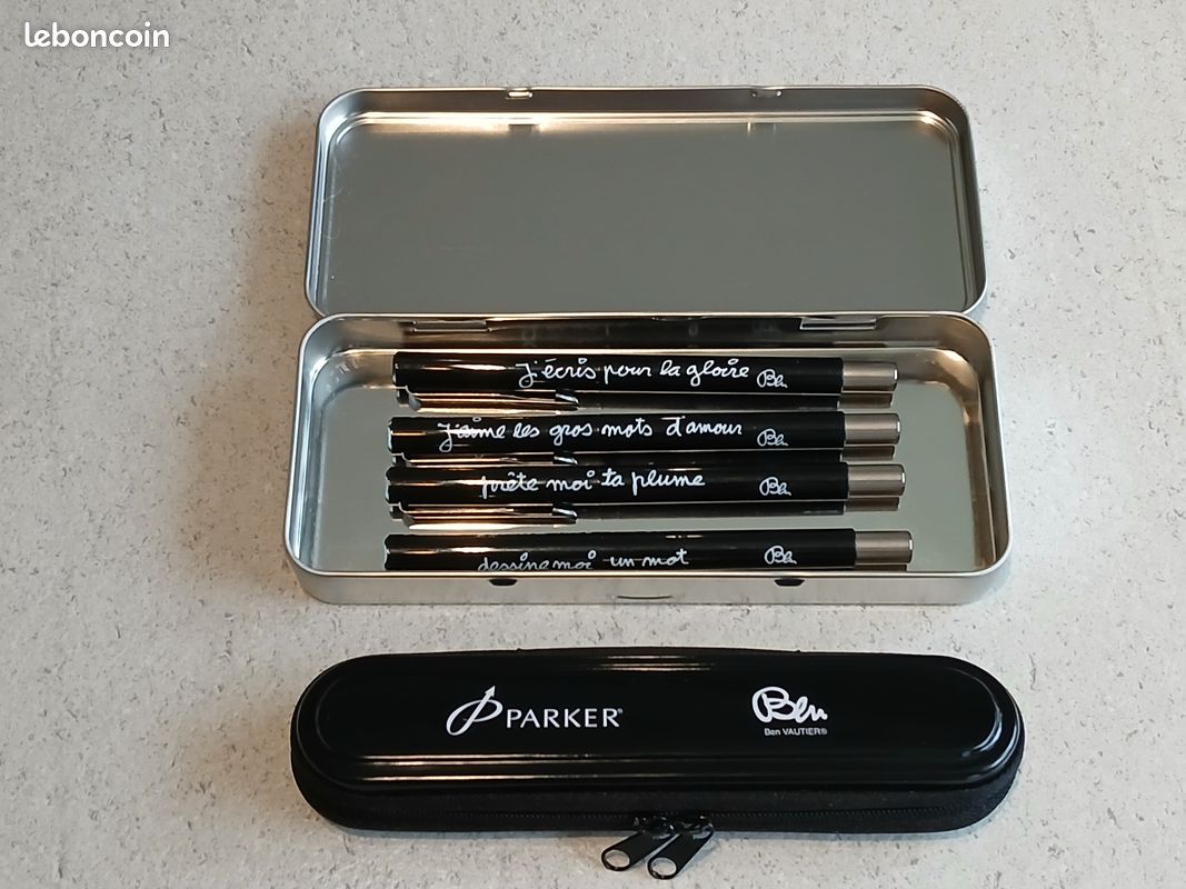 Étui Stylo Parker Collector Ben Vautier - Semi-rigide En Aluminium Noir - Neuf Sans Emballage