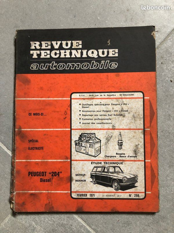 Rta N° 298 Peugeot 204 diesel (image 1)