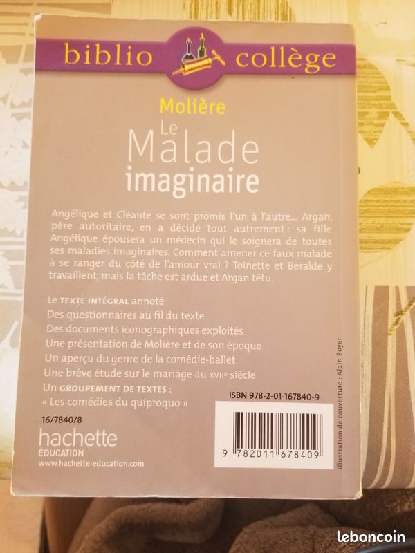 Le malade imaginaire / Molière - hachette biblio collège (image 2)