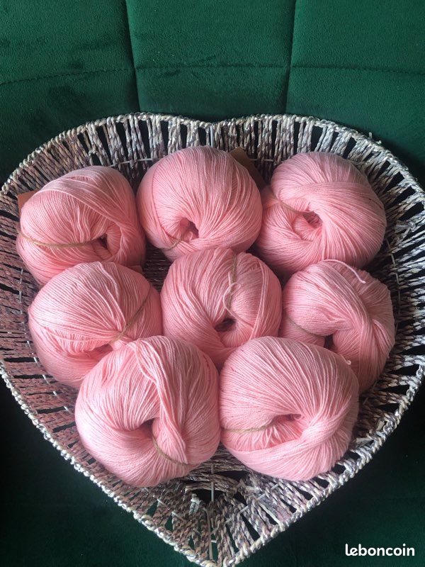 Pelote De Laine Mixte 100g Beige Rosé - Très Douce Pour Tricot/crochet, Aiguilles 7/8