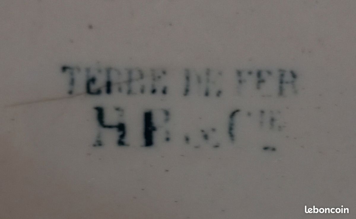 Assiette parlante début XXème en Terre de Fer (image 3)