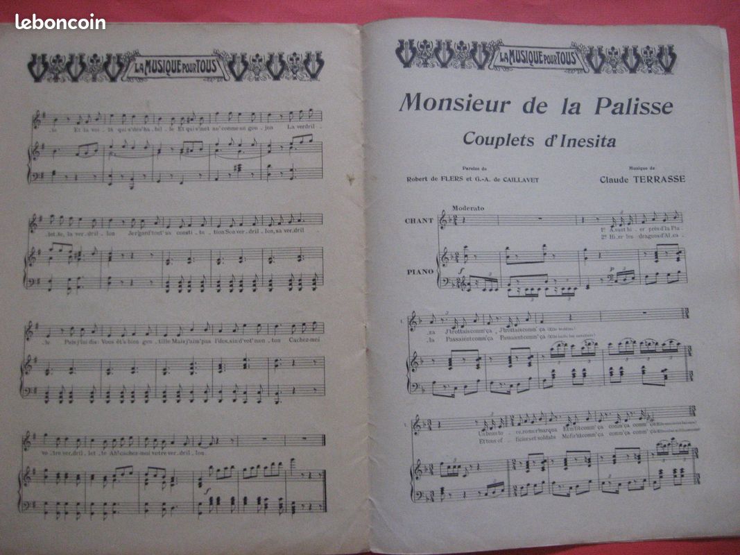 La Musique pour tous;Monsieur de La Palisse;théâtre des Variétés et Apollo; (image 4)