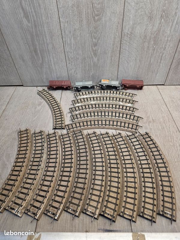 JOUEF HO LOT de boîtes rails à ballast droit courbes pont metallique