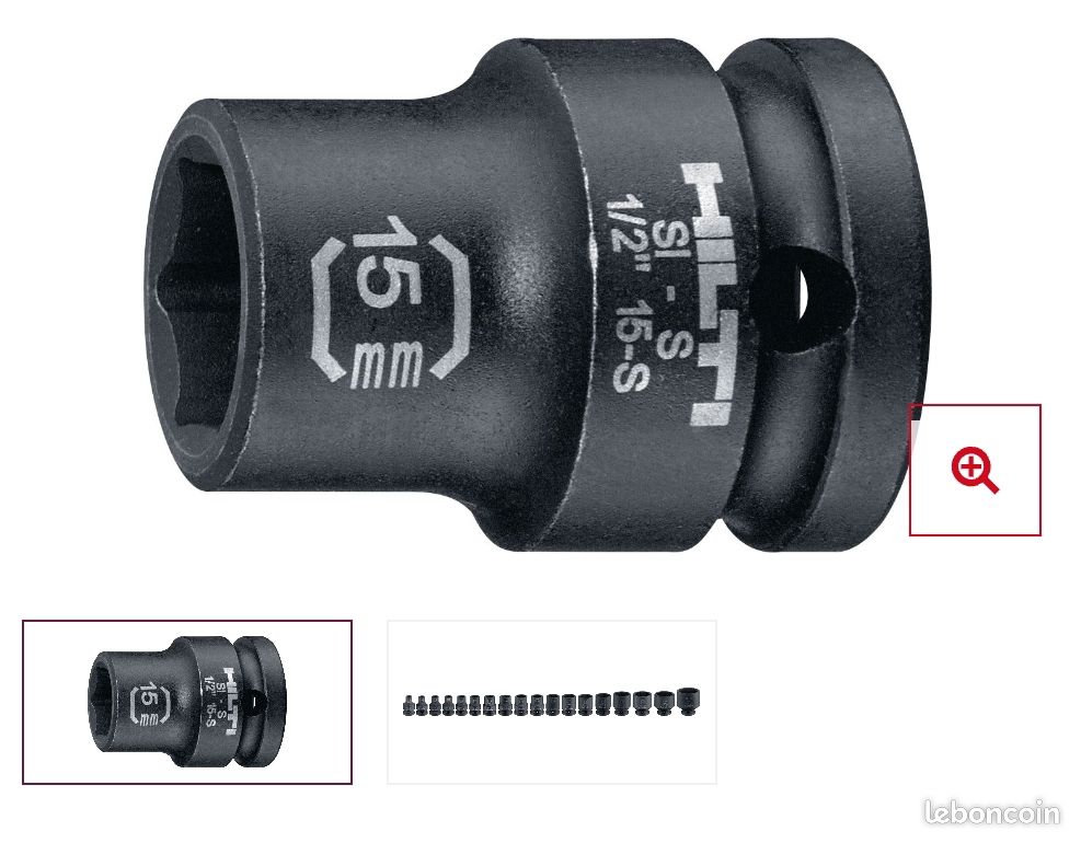 Douille impact à choc courte SI-S 1/2" S HILTI (image 2)