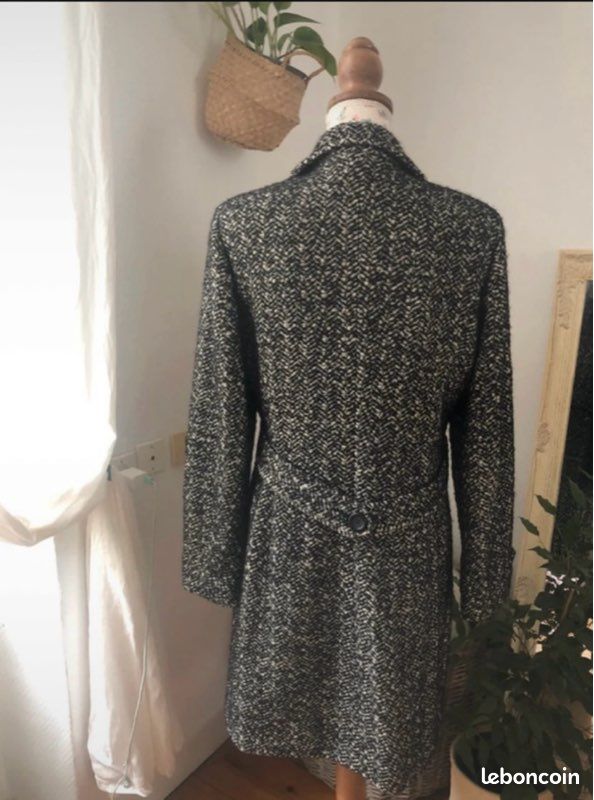 Manteau Max Mara noir et blanc (image 4)