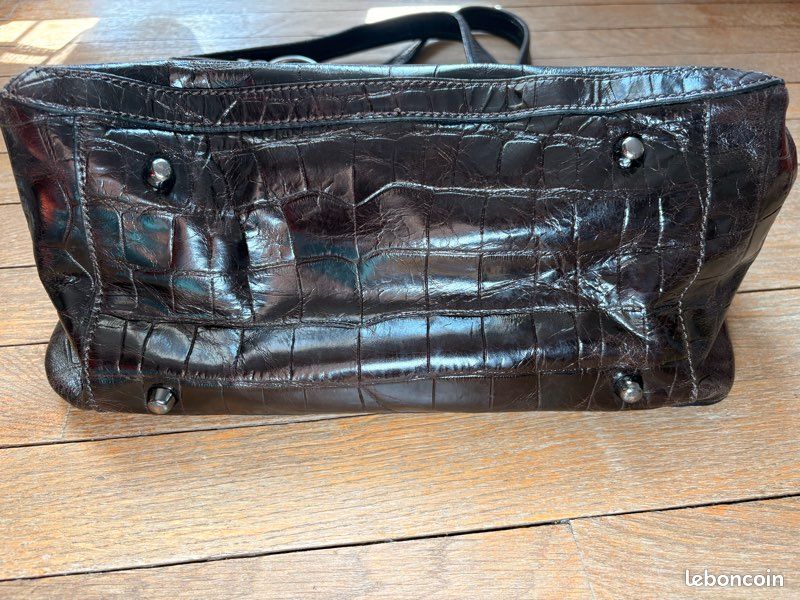 Sac à main Marc O'Polo - Effet Croco Chocolat (image 3)