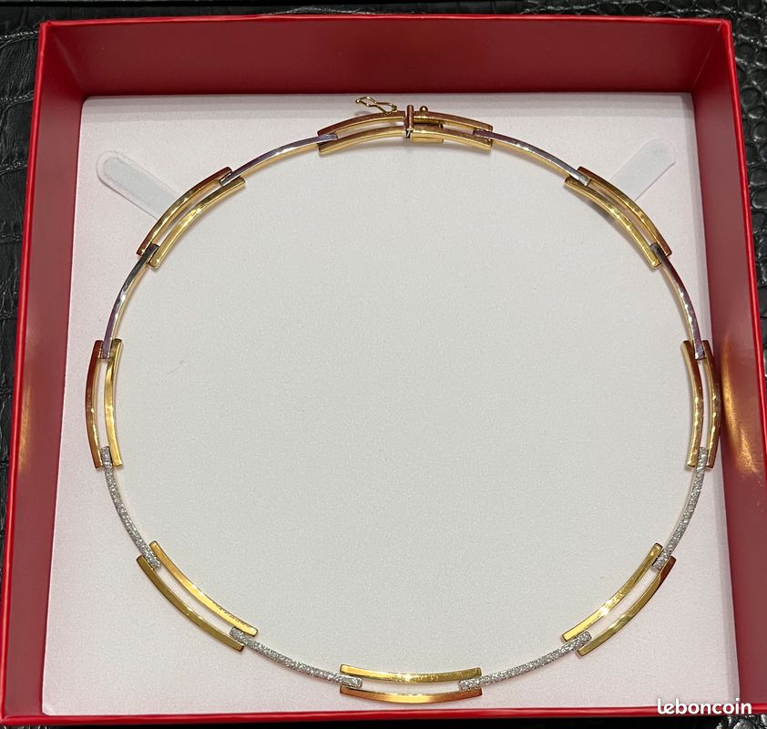 Collier En Or Blanc 18 Carats (750) - Occasion - Bijou Précieux Vintage