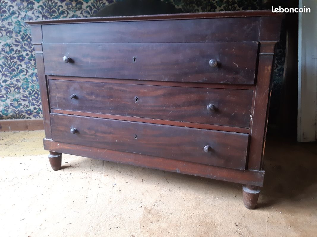 Commode style Loui Philippe dessus marbre (image 10)