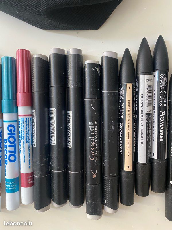 Lot de 30 marqueurs à alcool (Promarker, Graph’it) + Giotto métallisés (image 5)