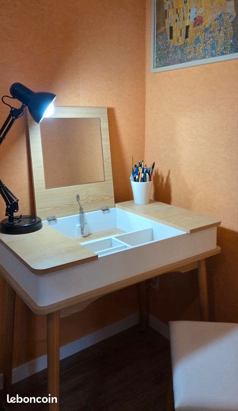 Charmante Coiffeuse / Bureau + Tabouret (image 1)