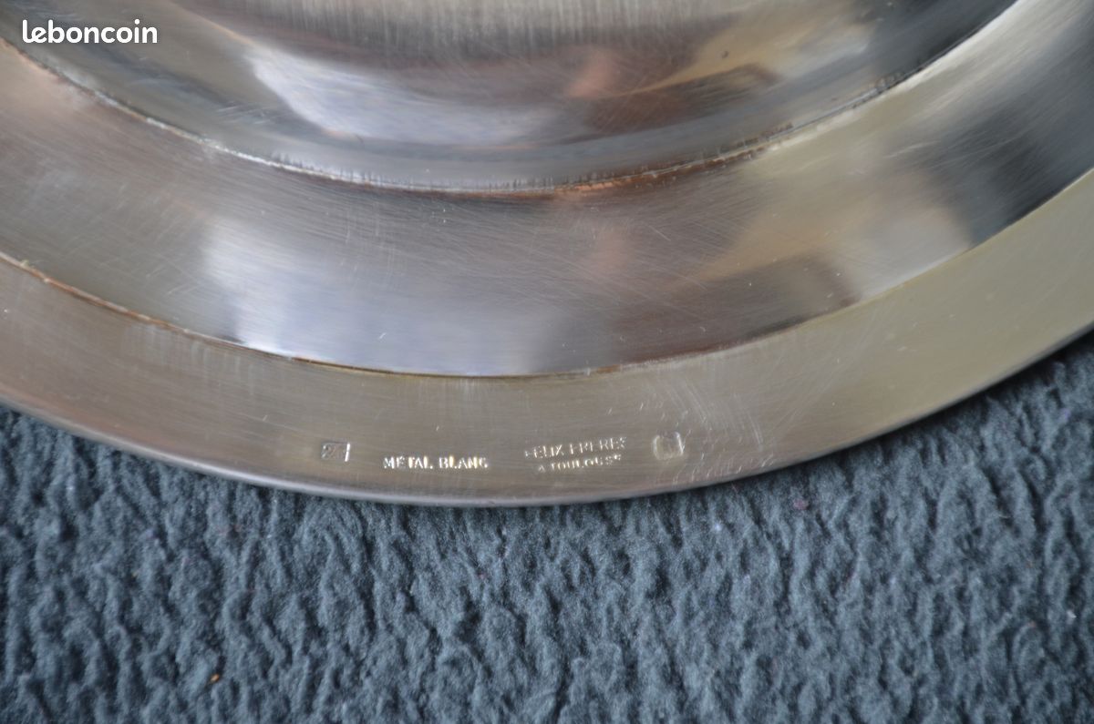 Plat Rond De Service Félix Frères Toulouse - Métal Argenté XXe
