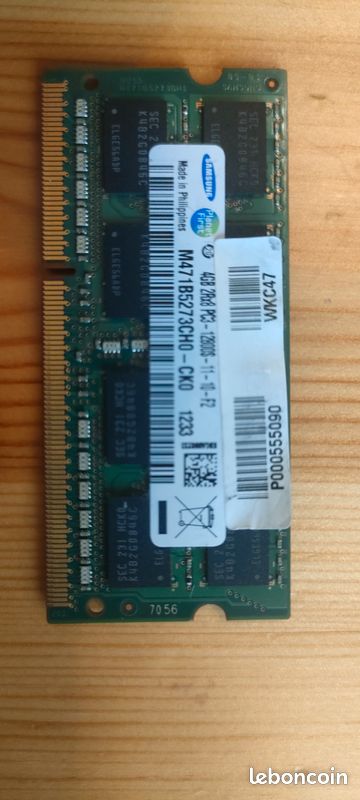 4gb 2r*8 pc3-12800s-11-10-f2 m47 1b5273ch0-ck0 1233 Ordinateurs