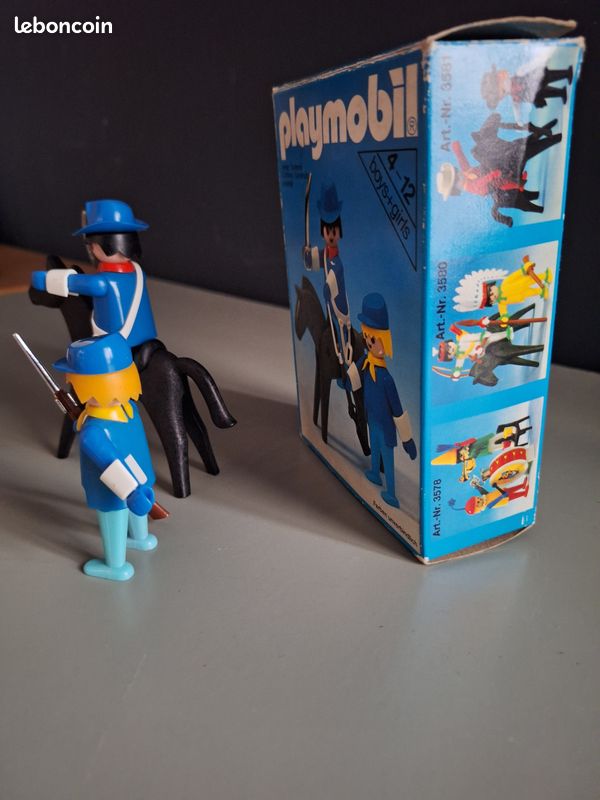PLAYMOBIL Vintage Western Soldat Nordiste Avec épée - Set 3485 De 1987, Bon état