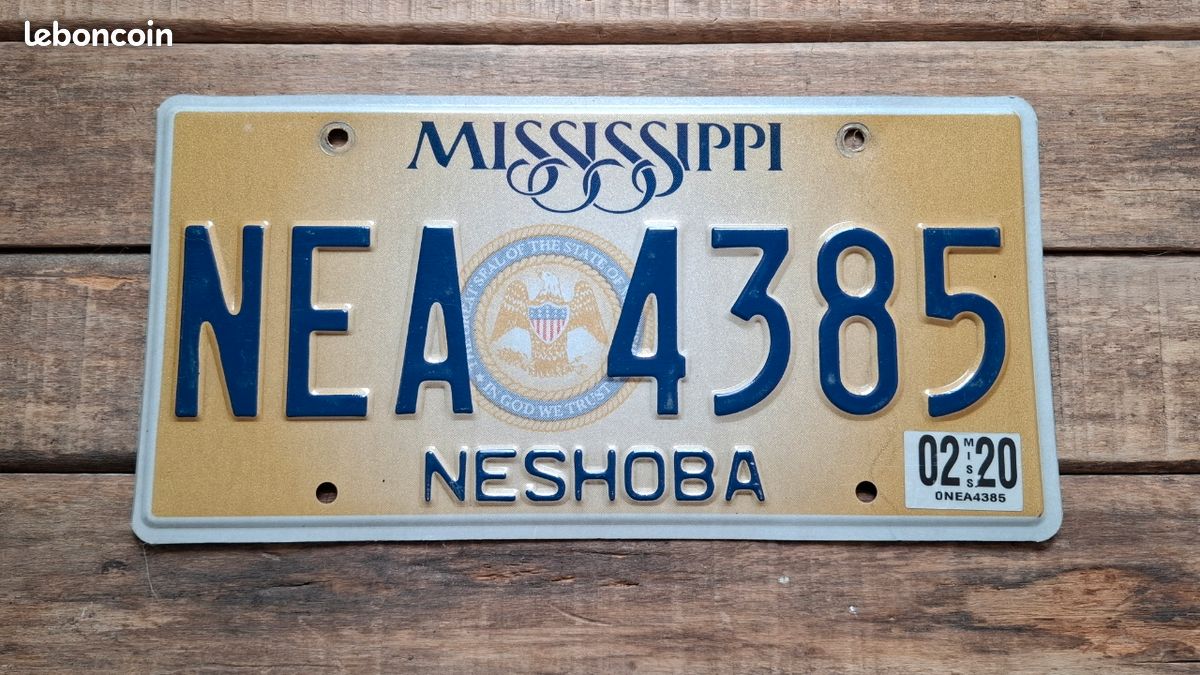 Authentique plaque Mississippi immatriculation Américaine usa us ☀️ (image 2)