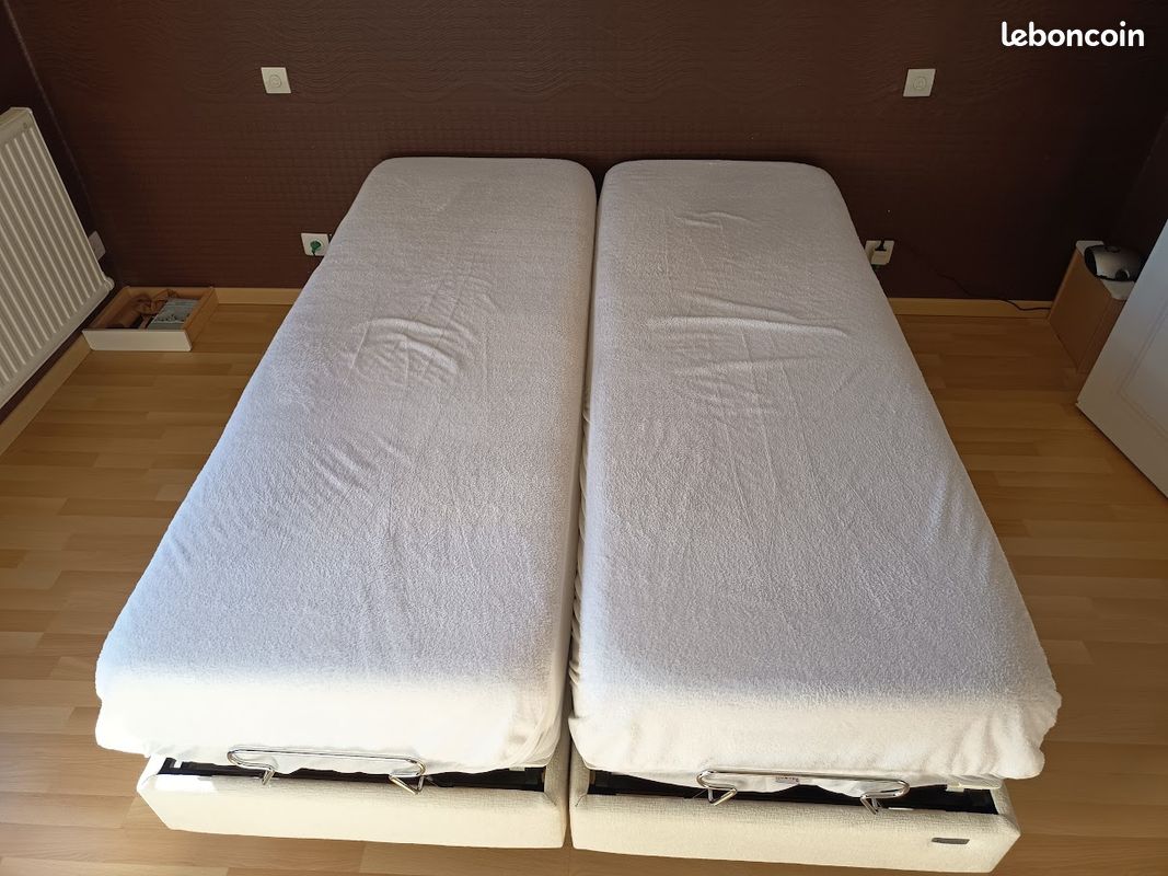 Lit electrique 2X70/190cm - Ameublement