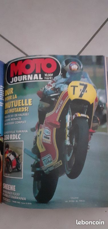 Lot de 20 MOTO JOURNAL 1981 à 1985 avec Reliure (image 4)