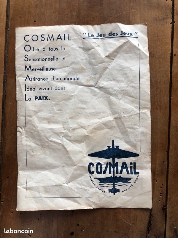 Jeu De Société Vintage COSMAIL - Avions Et Bateaux - Carton - Années 60/70 ?