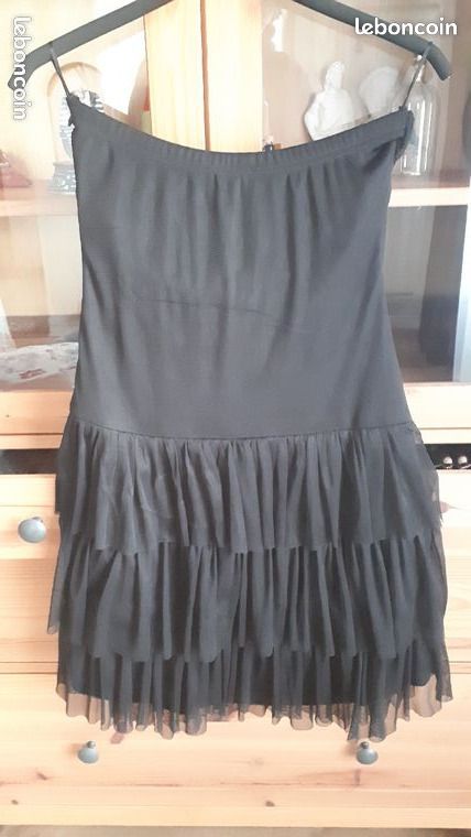 Robe bustier noire drapée Soirée taille 40 (image 3)