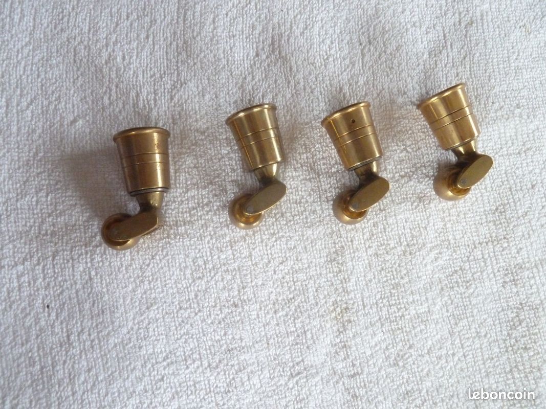 Roulettes Pivotantes Pour Meubles En Laiton | Lot De 2 | Robuste, Facile à Installer, Pour Canapé, Table