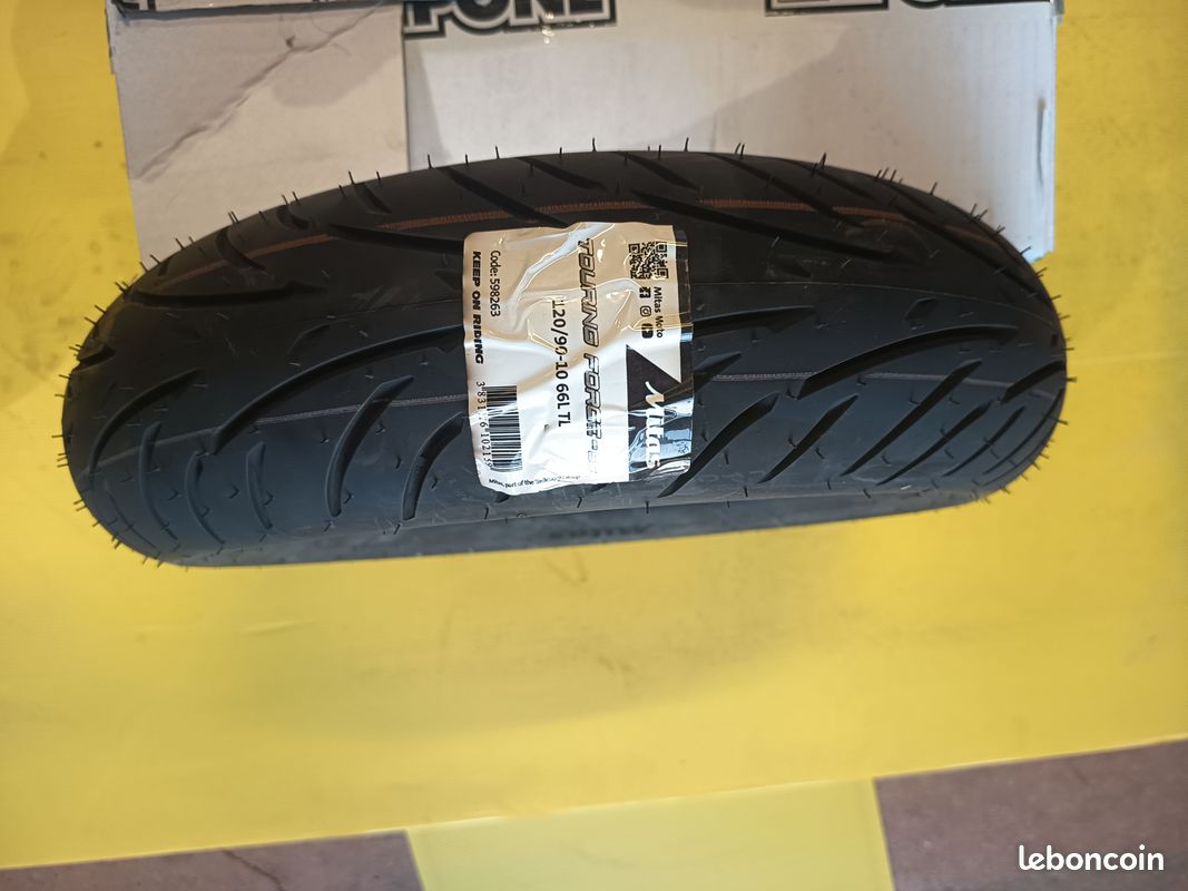 Pneu scoot booster / bw's 120/90-10 mitas av/ar neuf (image 2)