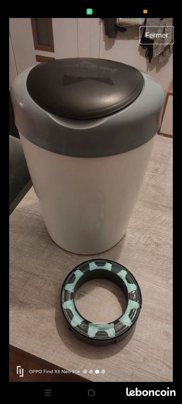 Poubelle à couches Tommee tippee + recharge neuve (image 5)