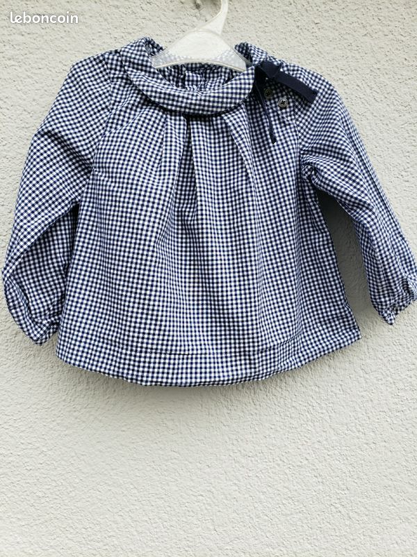 Blouse Jacadi vichy Taille 12M (image 1)