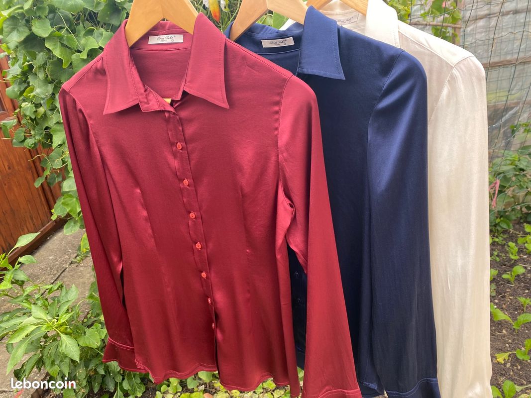 Chemise Atmosphere Femme Bordeaux - Manches Longues, Taille 40, Occasion Très Bon état