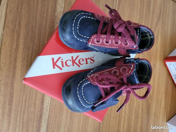 Bottines Kickers BONZIP-2 Marine / Rouge / Vert