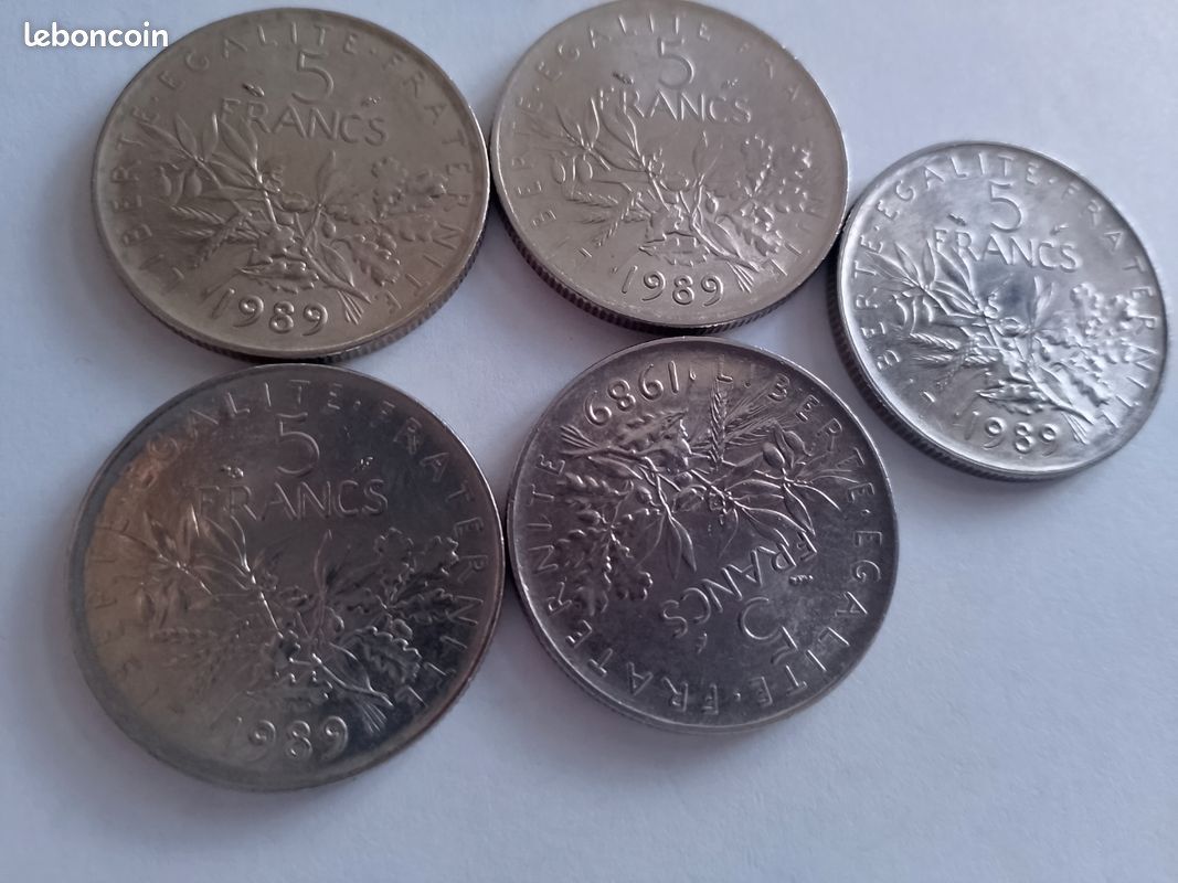 Lot 5 franc 1989 (image 1)