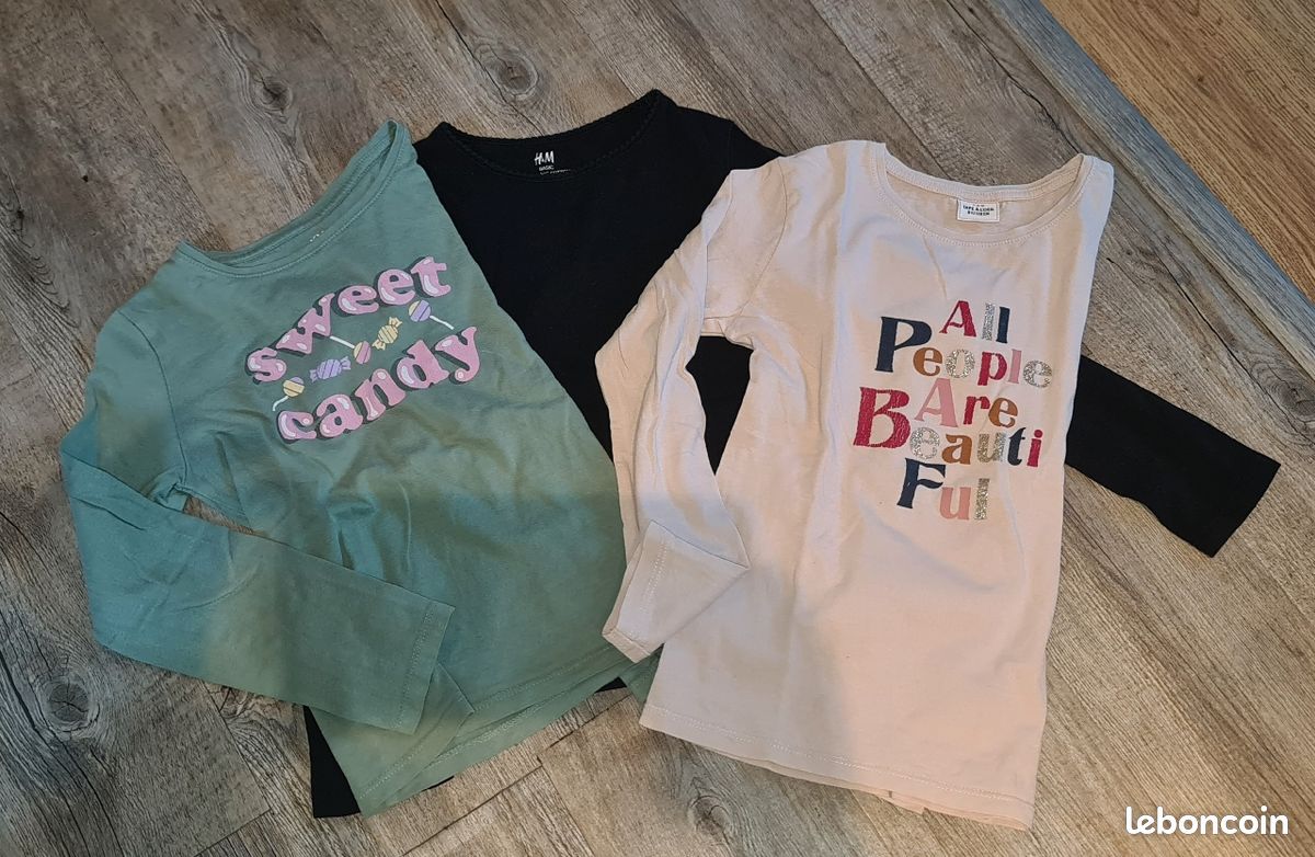 Lot 3 tee shirt manches longues 8 ans (image 1)
