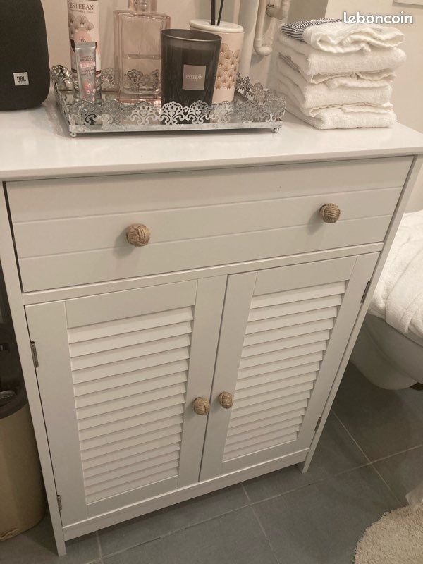 Armoire/ rangement en bois blanc 30,5x61x80 (image 5)