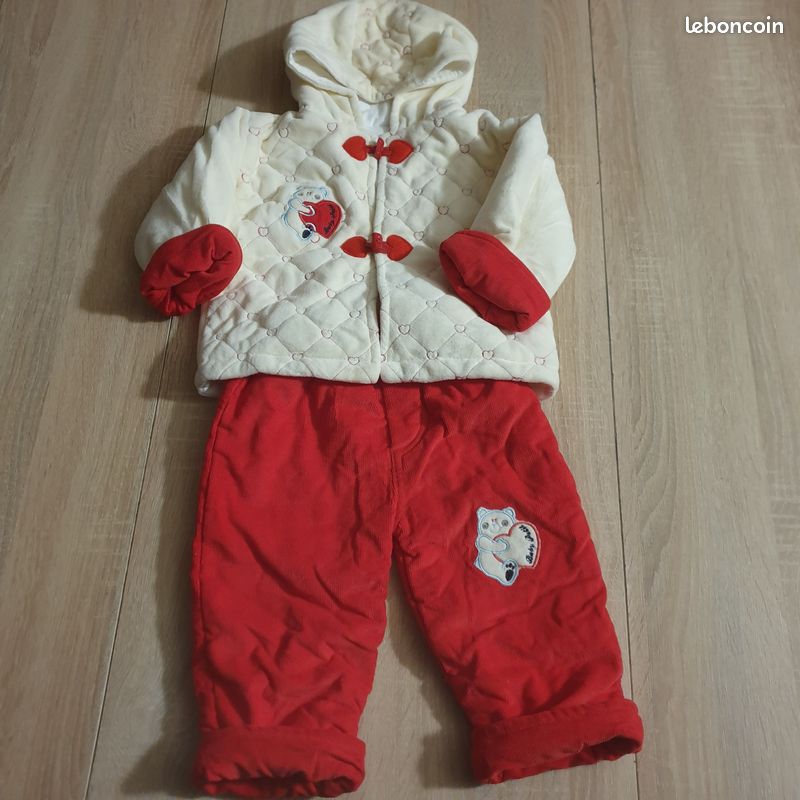 Ensemble rouge 18 mois (image 1)