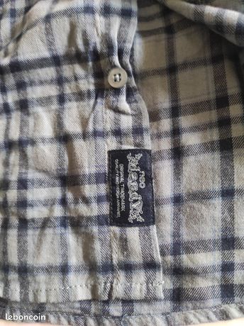 Chemise épaisse Homme BONOBO taille XL bleu gris carreaux - Vêtements
