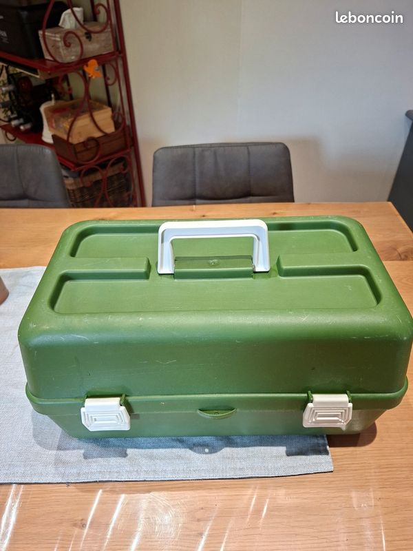 Ancienne Boîte De Pêche Plano #5802 Vintage Verte - Plastique Original