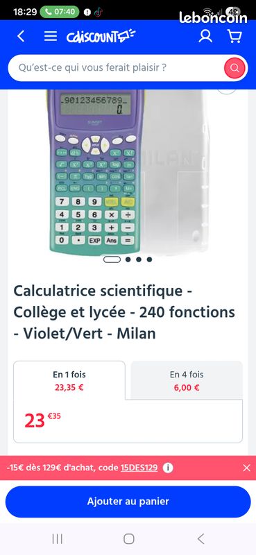 Calculatrice scientifique - Collège et lycée - (image 6)