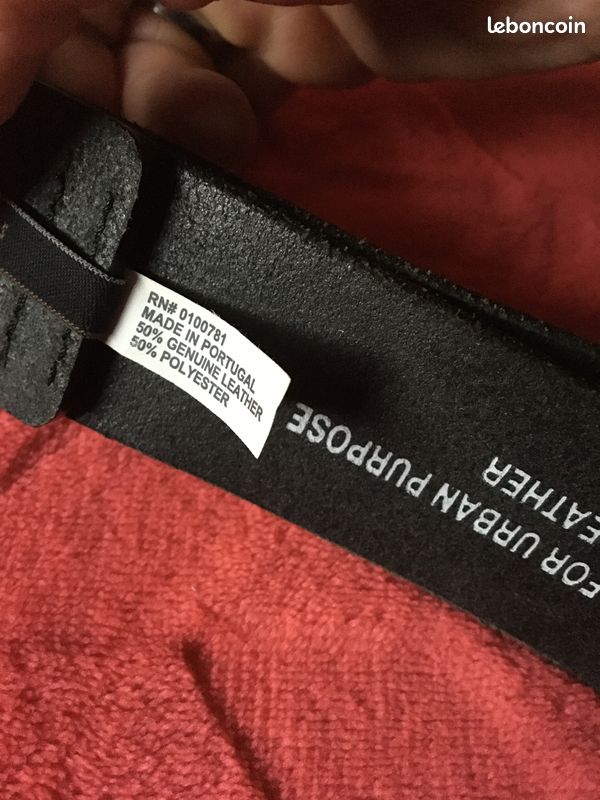 Belle ceinture vrai cuir noir et toile AEM'KEI pour homme (image 8)