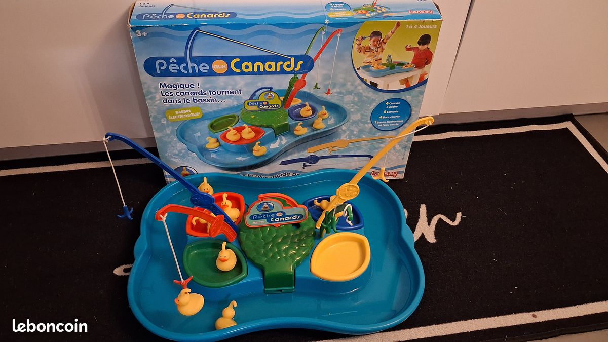 VINGVO Jeu de Pêche à la Canard pour Enfants - Jouet Magnétique pour Étang Inflatable - Bain