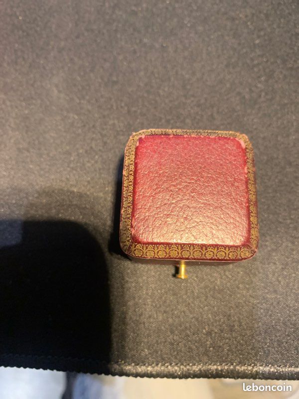 Leather Vintage Antique Jewellery Box Jewelry Case Orange / Boîte