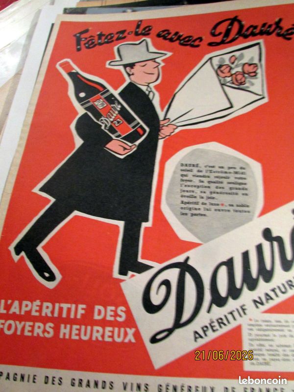 Alcool rhum cognac liqueur byrrh lot de v20 publicites anciennes (image 20)