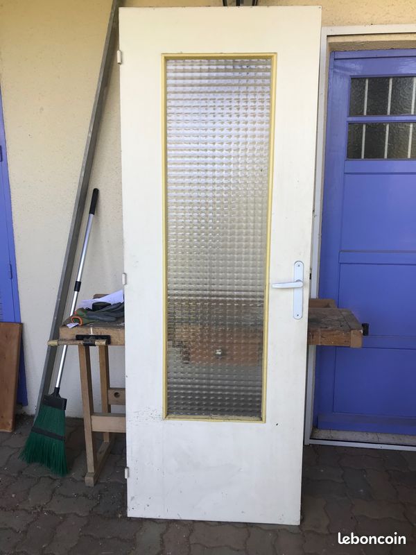 Porte intérieur vitrée opaque vintage (image 2)