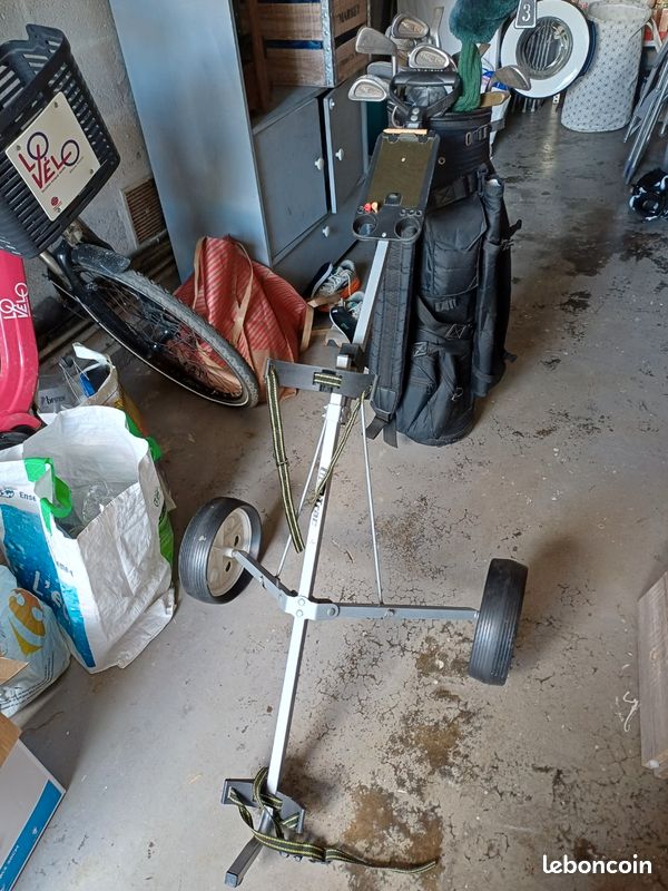 Ensemble golf complet : clubs + sac + chariot à roulettes (image 5)