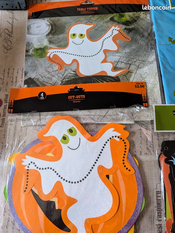 Lot articles Décoration Decor Halloween (guirlande, bannière, pièce maîtresse) - Neuf (image 2)