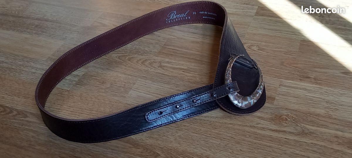 Ceinture cuir marron Breal (image 1)