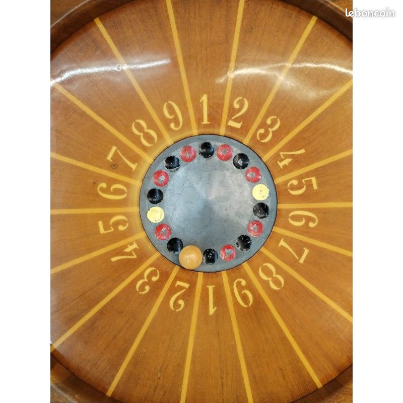 Grand Jeu De Roulette Casino Bois Et Métal JAJ - Fonctionnel + Tapis