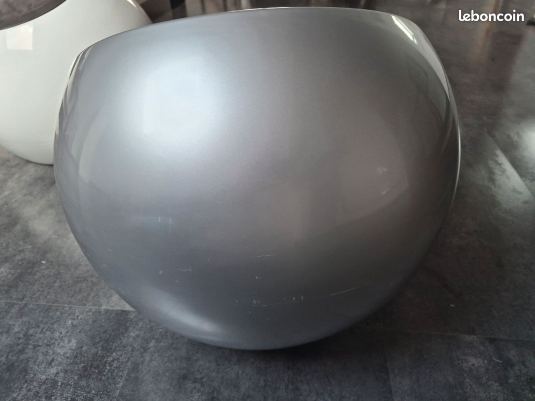 Pouf Ball chair XL boom Dupont laqué gris (image 2)