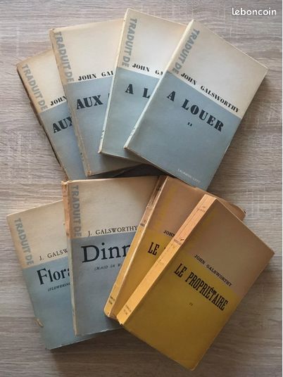 John Galsworthy / Traduit de - Calmann-Levy (1946-1948) / Lot de 8 livres (image 1)